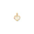 Initial V in Heart Charm in 14k Gold Two-tone
