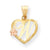 14k Gold Two-Tone Initial W in Heart Charm hide-image