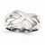 14k White Gold Polished X Dome Ring