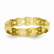 14k Yellow Gold Polished Celtic Knot Wedding Band