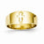 14k Yellow Gold Polished Cut-out Cross Ring