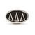 Delta Delta Delta Oval Letters Charm Bead in Sterling Silver