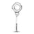 Delta Gamma Vertical Letter On Heart in Sterling Silver