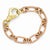 Bronze Textured Rose & Gold-Tone Link Bracelet