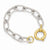 Bronze Textured Rhodium Gold-Tone Link Bracelet