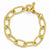 Bronze Textured Gold-Tone Oval Link Bracelet