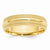 14k Yellow Gold 6mm Double Milgrain Comfort Fit Wedding Band