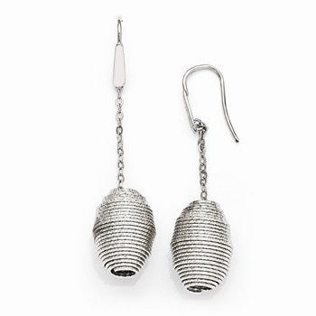 Bronze Rhodium-plated Hive-shape Earrings