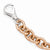 Bronze/Yellow Bronze Rose-Tone Rhodium-Plated Link Necklace