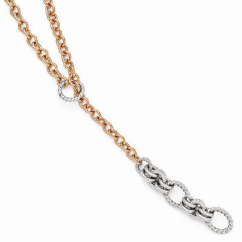 Rose-Tone Rhodium-Plated Slide Necklace