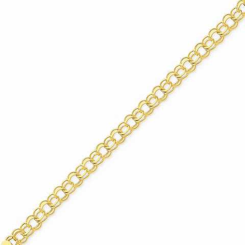 14K Yellow Gold Double Link Charm