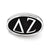 Delta Zeta Oval Letters Charm Bead in Sterling Silver