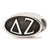 Sterling Silver LogoArt Delta Zeta Oval Letters Bead