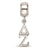 Delta Zeta Vertical Letters Charm Bead in Sterling Silver