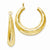 14k Yellow Gold Polished Hollow Hoop Earring Jackets