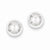 14k White Gold Polished Half-ball Post Earrings