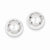 14k White Gold Polished Half-ball Post Earrings