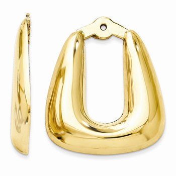 14k Yellow Gold Polished Hoop Earring Jackets