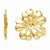 14k Yellow Gold Polished Floral Earring Jackets