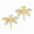 14k Yellow Gold Dragonfly Earrings