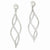 14k White Gold Swirl Dangle Earrings