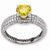 14k White Gold Round Cultured Diamond Ring