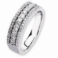 14k White Gold Diamond Wedding Band