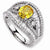 14k White Gold Oval Cultured Diamond Ring