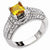 14k White Gold Princess Cultured Diamond Ring