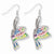 Painted Butterfly CZ Earrings