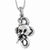 Stainless Steel Skull Snake Pendant On Necklace