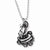 Stainless Steel Fighting Cobra and Fish Pendant On Necklace