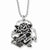 Stainless Steel Eternal Love Rose Pendant On Necklace