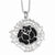 Stainless Steel Spider Web Rose Pendant On Necklace