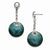 Black Titanium Anodized Teal Sterling Silver Earrings