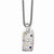 Titanium/Silver Two-Tone Multi-Color Sapphire with Silver Bezel & Ex Necklace