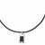 Titanium Black Leathersert & Leather Cord Necklace