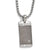 Titanium/Silver Two-Tone Dia Bezel Pendant On Necklace