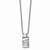 Titanium/Silver Two-Tone Ctw Diamond Bezel Pendant Neck Pendant, 20 inch, Chains and Necklace