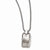 Titanium Brushed & Polished Dia Pendant On Necklace