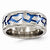 Titanium Blue Anodized Polished & Brushed 9mm Wedding Band