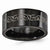 Titanium Flat Laser Patterned 10mm Wedding Band