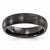 Black Titanium Domed Textured Lines 6mm Wedding Band