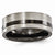 Black Titanium Flat Cut Edge 8mm Wedding Band