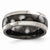 Black Titanium Domed with Cut Edges 7mm Wedding Band