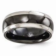 Black Titanium 8mm Wedding Band