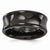 Black Titanium Polished Concave 9mm Wedding Band