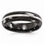 Black Titanium & Sterling Silver Inlay 6mm Wedding Band