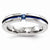 Titanium Sapphire & Blue Anodized Grooved 4mm Wedding Band