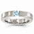 Titanium Satin Blue Topaz 4mm Wedding Band